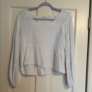 Altar’d State White Long Sleeve Blouse size xs